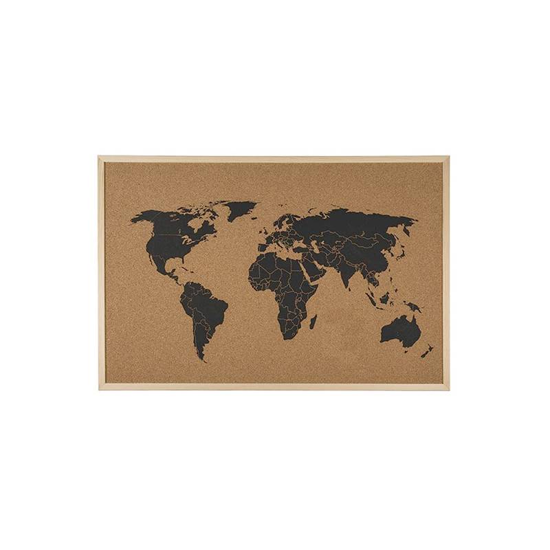 Tableau Carte du Monde - Mappemonde sur Toile pour épingler