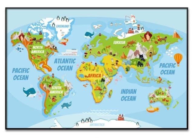 Carte du monde enfant 3 à 5 ans — Griffon