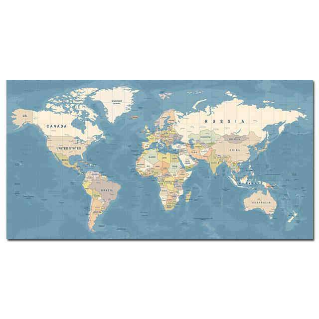 Cartes du monde - Tableau carte du monde à épingler