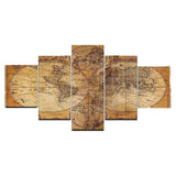 Tableau Carte du Monde Hémisphères Rétro | MondeAndCo
