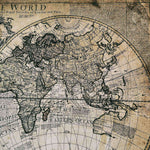 Toile Carte du Monde Hémisphères style Rétro | MondeAndCo