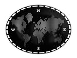 Carte du Monde en Métal Points Cardinaux | MondeAndCo