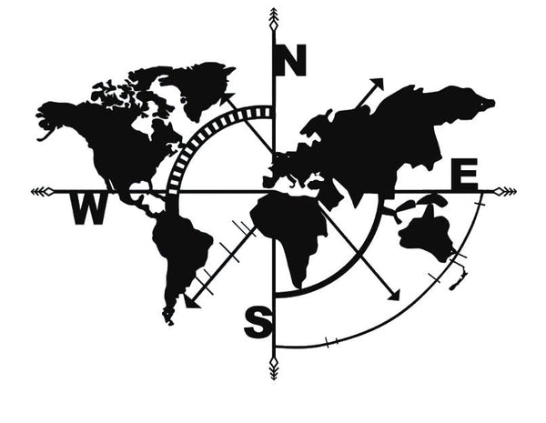 CARTE DU MONDE MÉTAL - Tableau, déco murale 