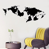 Sticker Carte du Monde Noir Créatif | MondeAdnCo