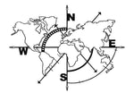 Mappemonde Murale en Métal Boussole | MondeAndCo