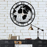 Horloge Carte du Monde en Métal Europe | MondeAndCo