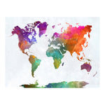 Toile Carte du Monde Art Coloré | MondeAndCo