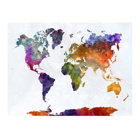 Toile Carte du Monde Design Multicolore | MondeAndCo