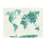 Toile Carte du Monde Design Vert | MondeAndCo