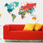 Sticker Carte du Monde Pays et Couleurs | MondeAndCo