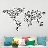 Sticker Carte du Monde Ségments Géométriques | MondeAndCo