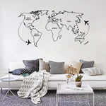 Sticker Carte du Monde Contour et Voyages | MondeAndCo