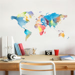 Sticker Carte du Monde Multicolore | MondeAndCo