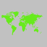 Sticker Carte du Monde | Mercator Uniforme