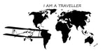 Sticker Carte du Monde Aviateur | MondeAndCo