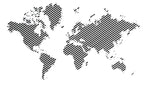 Sticker Carte du Monde Diagonales Mercator | MondeAndCo
