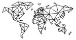 Sticker Carte du Monde Formes Géométriques | MondeAndCo