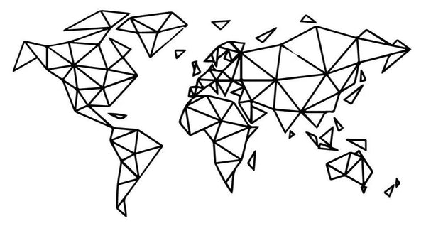 Sticker Carte du monde Globe Circulaire - Magic Stickers