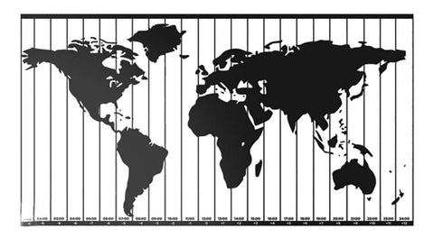 Sticker Carte du Monde Fuseaux Horaires | MondeAndCo