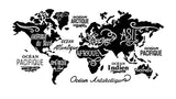 Sticker Carte du Monde Noir Design | MondeAndCo