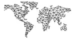 Sticker Carte du Monde Ségments Géométriques | MondeAndCo