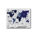 Toile Carte du Monde Vies des Océans | MondeAndCo