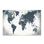 Toile Mappemonde Noir et Blanc Pays | MondeAndCo