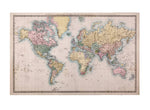 Toile Carte du Monde Politique Vintage | MondeAndCo
